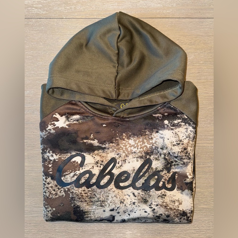 Cabela's Olive and Brown Camouflage Hoodie